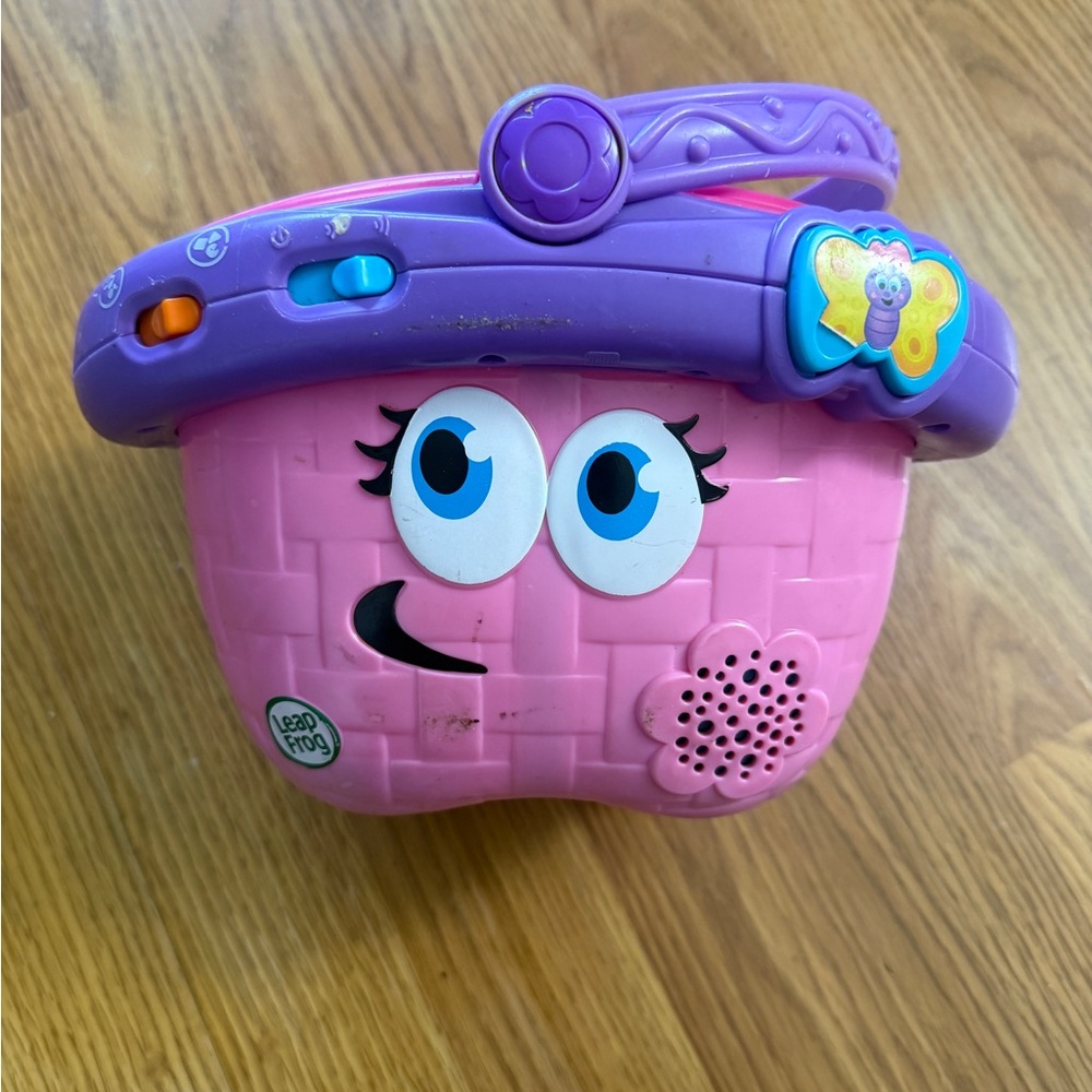 Pink Woven Basket Toy